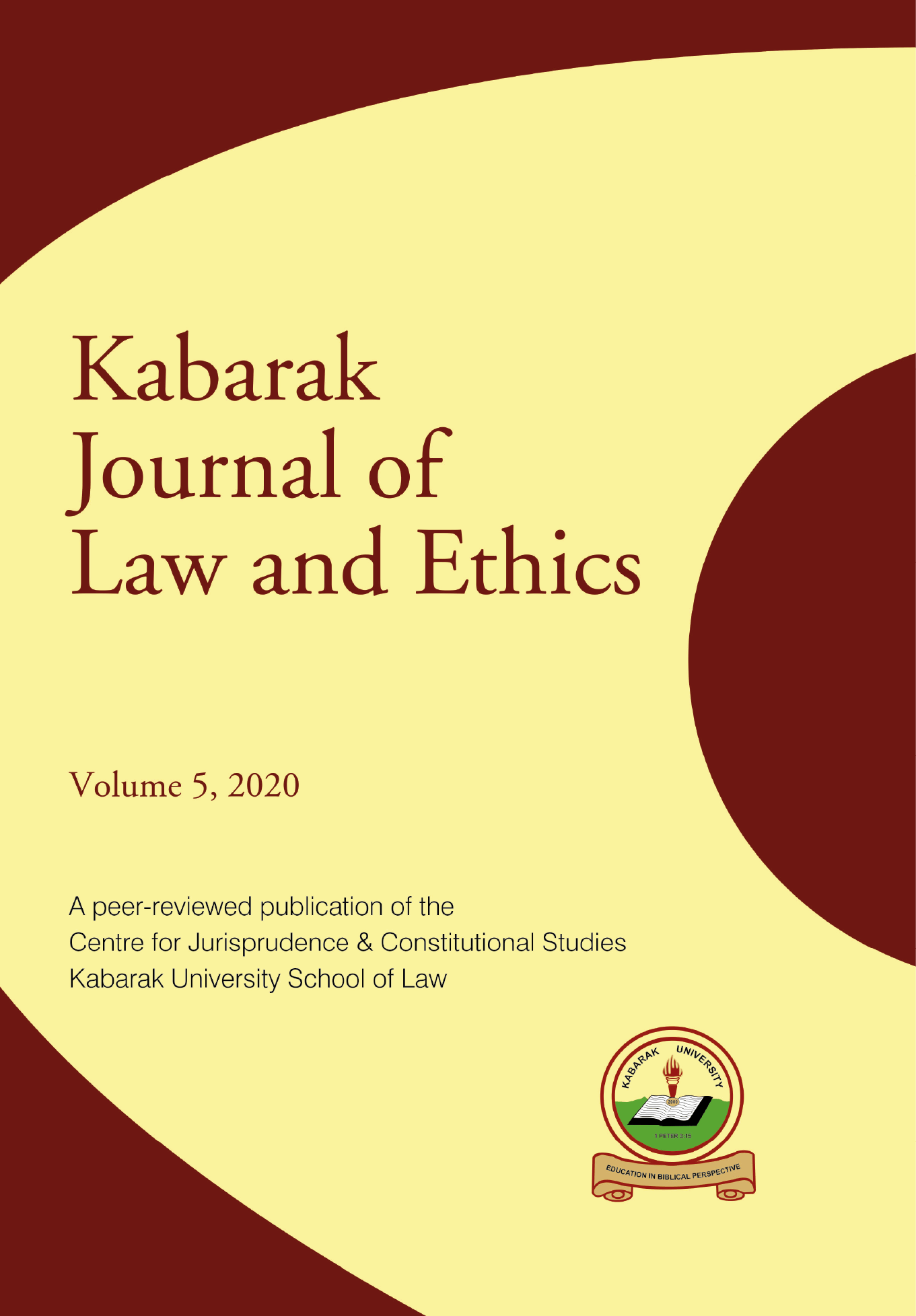 					View Vol. 5 No. 1 (2020): Kabarak Journal of Law and Ethics
				